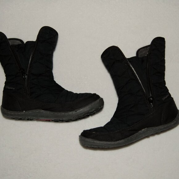 Columbia Slip-on Black Boots w Zip-Closure for Adjustment, Girls Size 3 (21 cm) - Picture 2 of 11